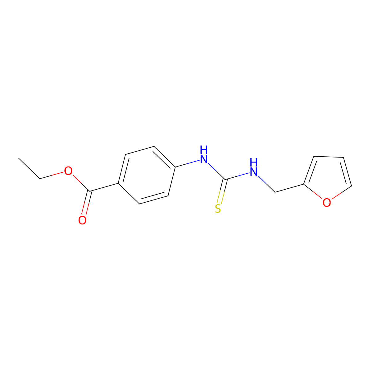 Ethyl 4-(furan-2-ylmethylcarbamothioylamino)benzoate molecular structure, CAS 351165-97-4