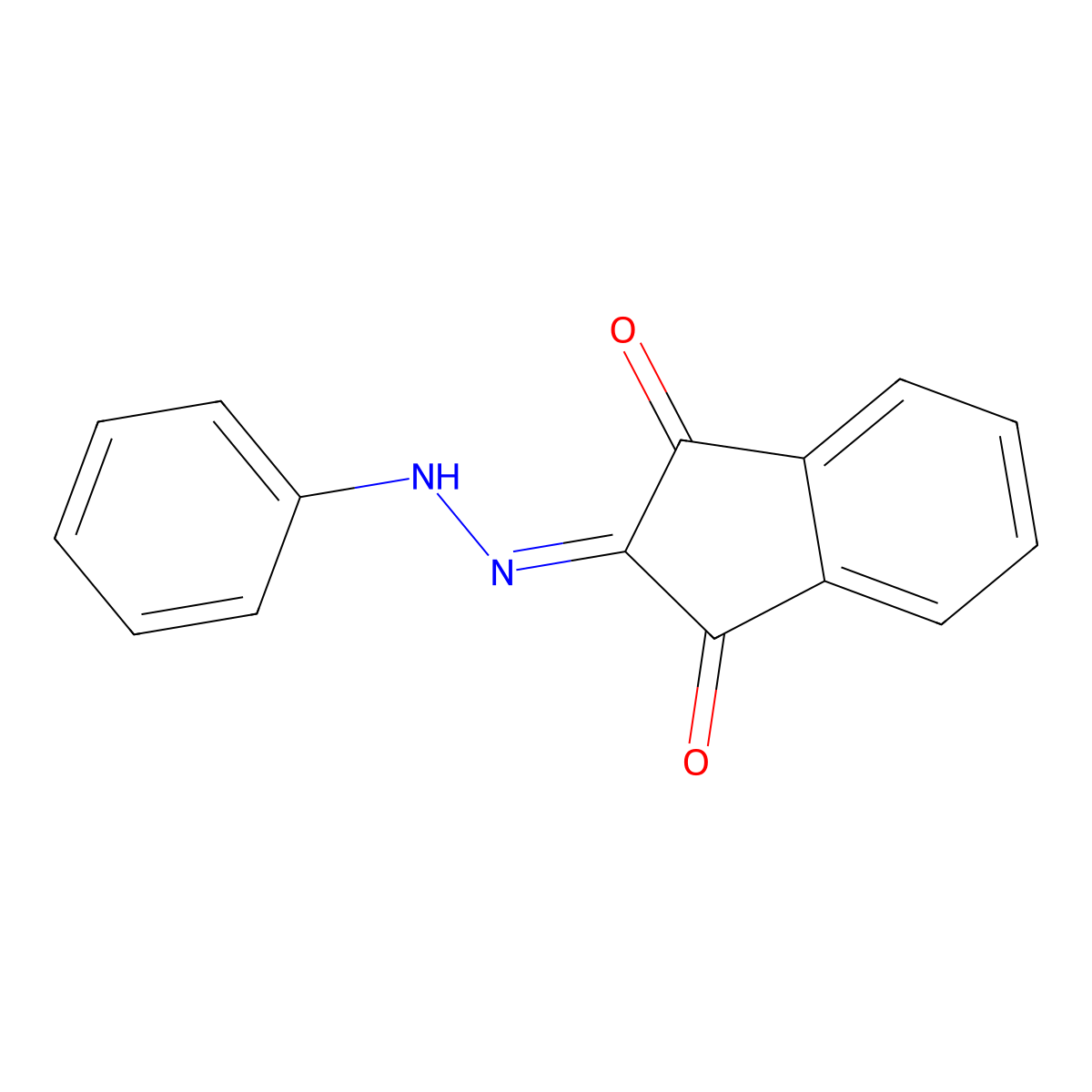 2-(2-Phenylhydrazinylidene)-1h-indene-1,3(2h)-dione molecular structure, CAS 35117-30-7