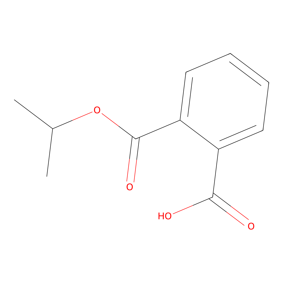 Monoisopropyl phthalate molecular structure, CAS 35118-50-4