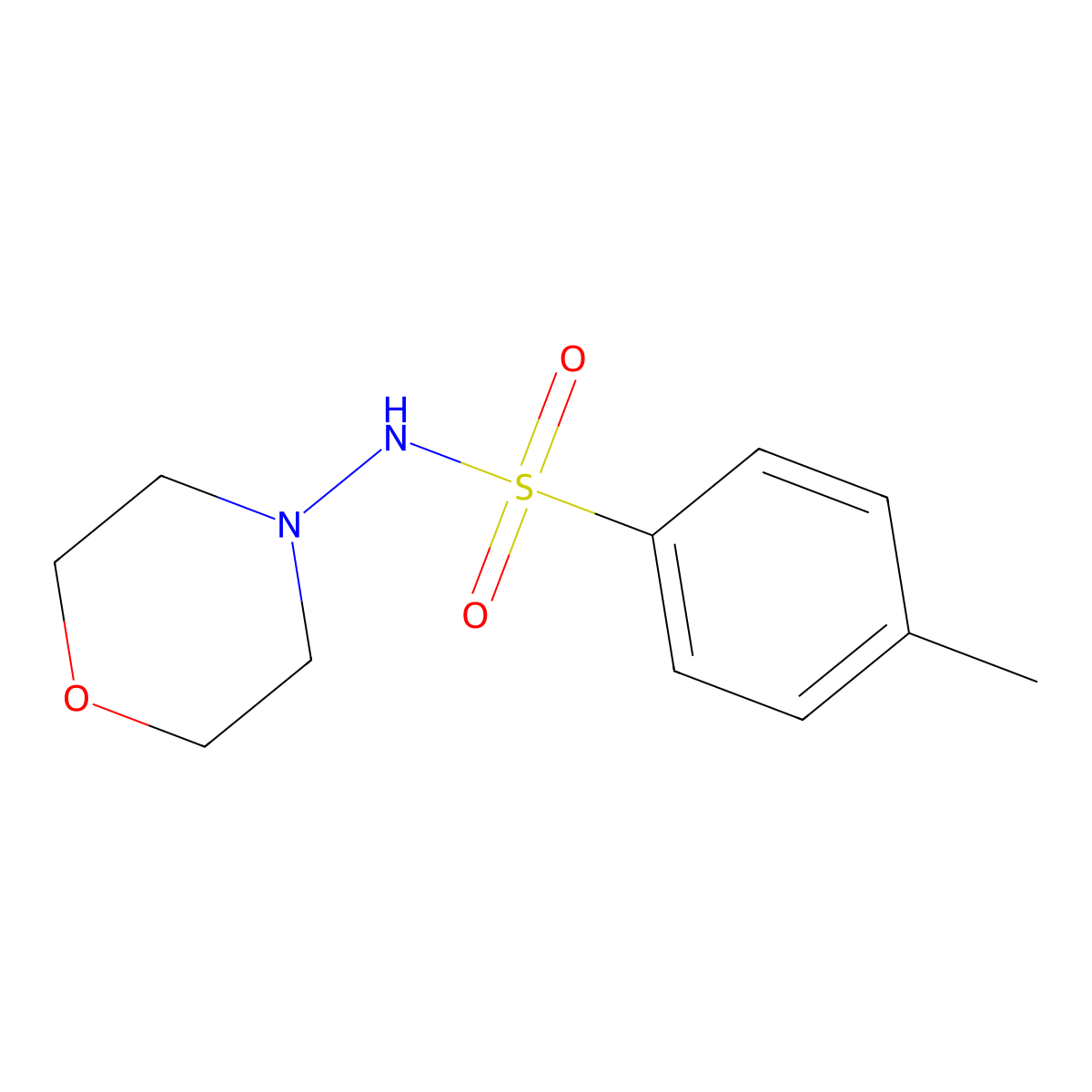 4-methyl-N-morpholin-4-ylbenzenesulfonamide molecular structure, CAS 351186-41-9