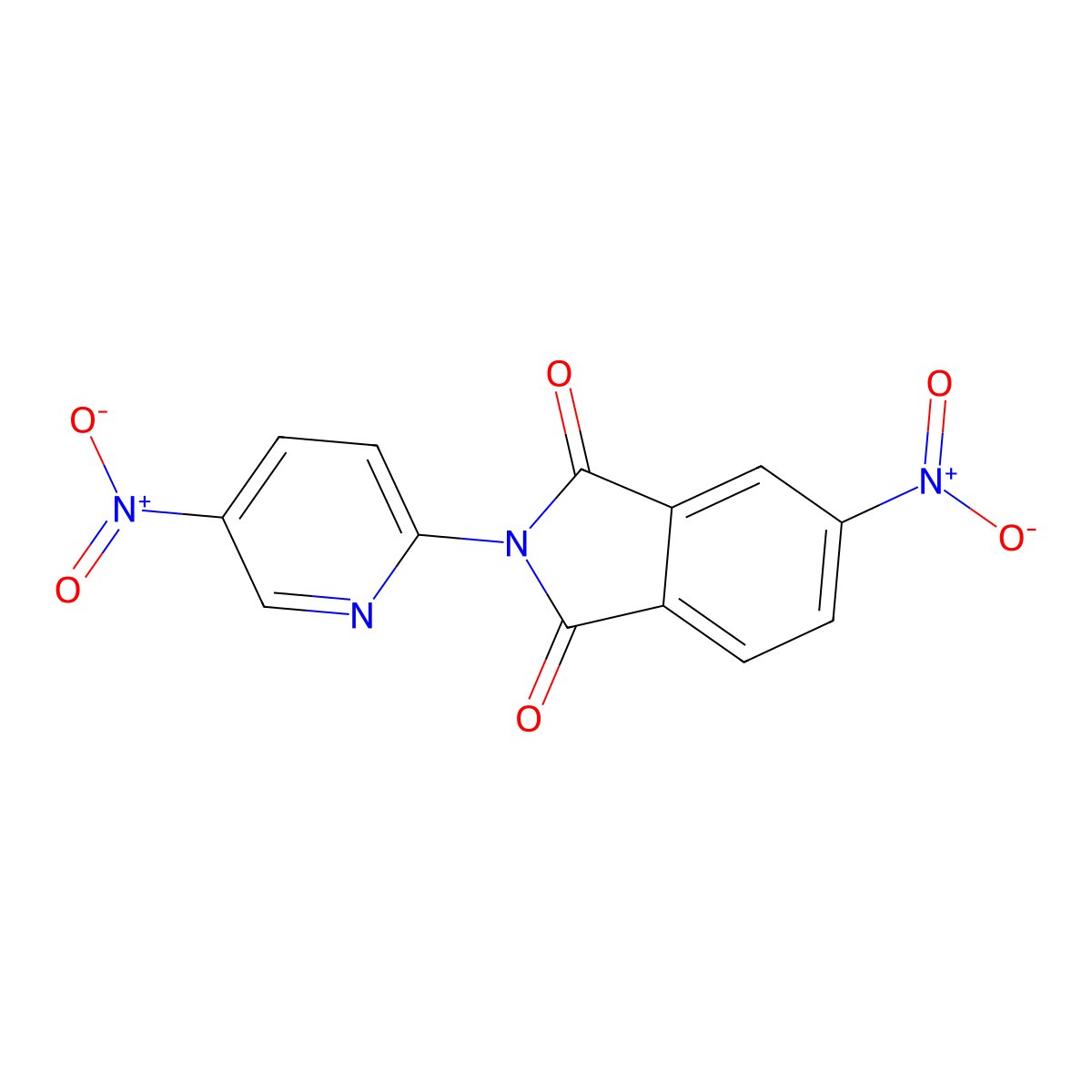 5-Nitro-2-(5-nitropyridin-2-yl)isoindole-1,3-dione molecular structure, CAS 351188-12-0