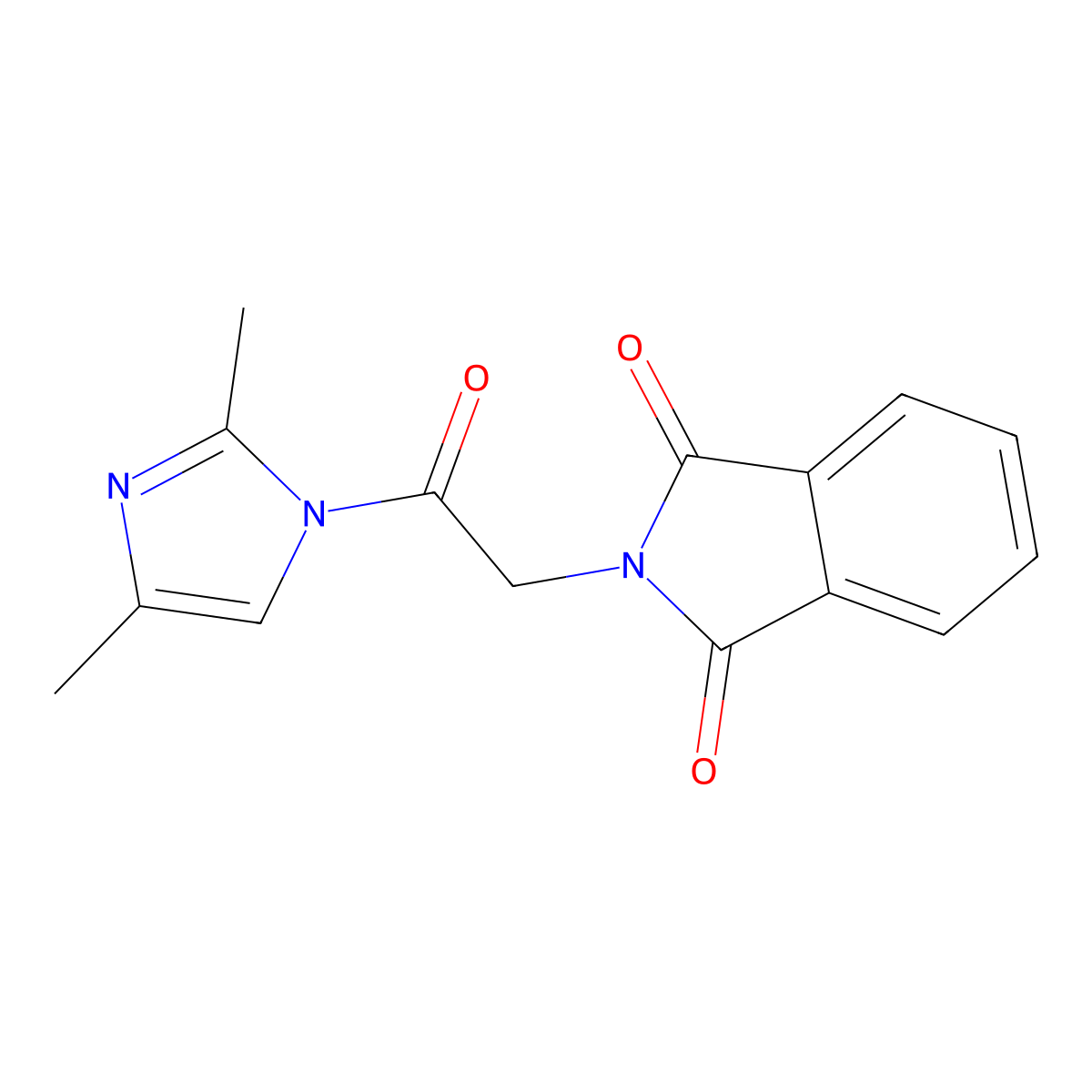 2-[2-(2,4-dimethyl-1H-imidazol-1-yl)-2-oxoethyl]-1H-isoindole-1,3(2H)-dione molecular structure, CAS 351192-36-4