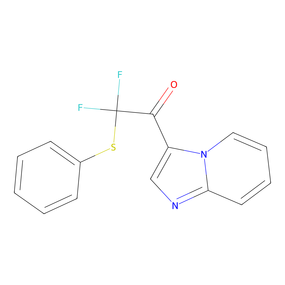 3-[(Phenylthio)difluoroacetyl]imidazo[1,2-a]pyridine molecular structure, CAS 351195-11-4