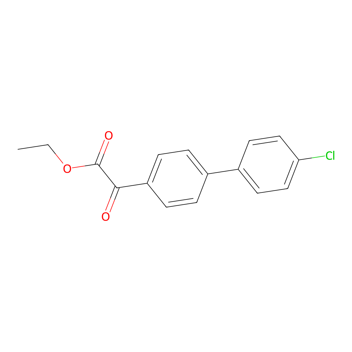 Ethyl 2-(4'-chlorobiphenyl-4-yl)-2-oxoacetate molecular structure, CAS 351197-29-0