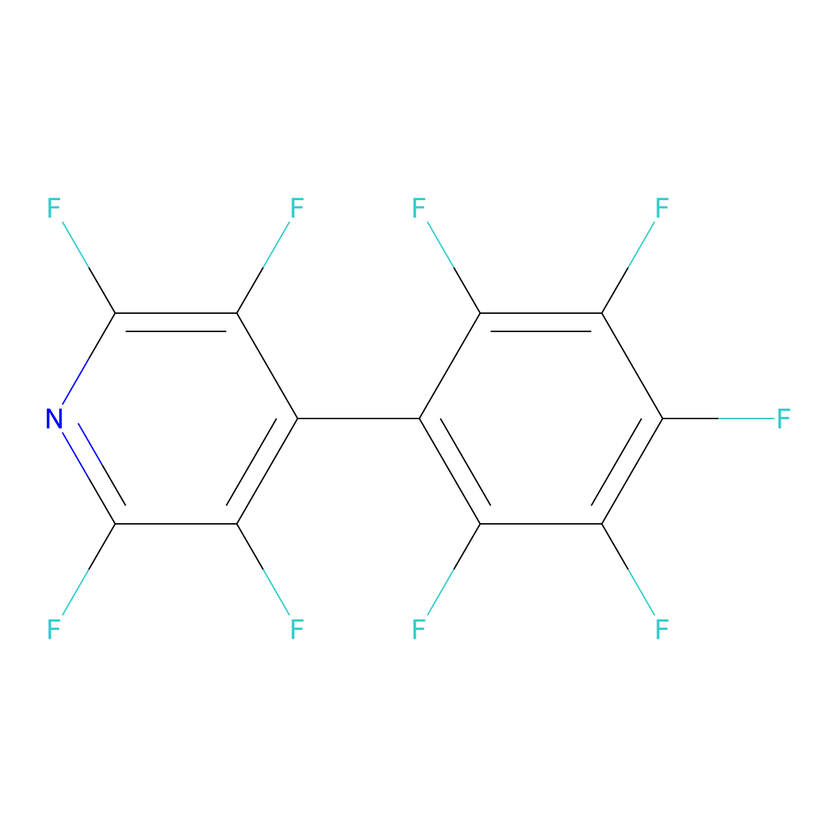 2,3,5,6-Tetrafluoro-4-(perfluorophenyl)pyridine molecular structure, CAS 3512-11-6