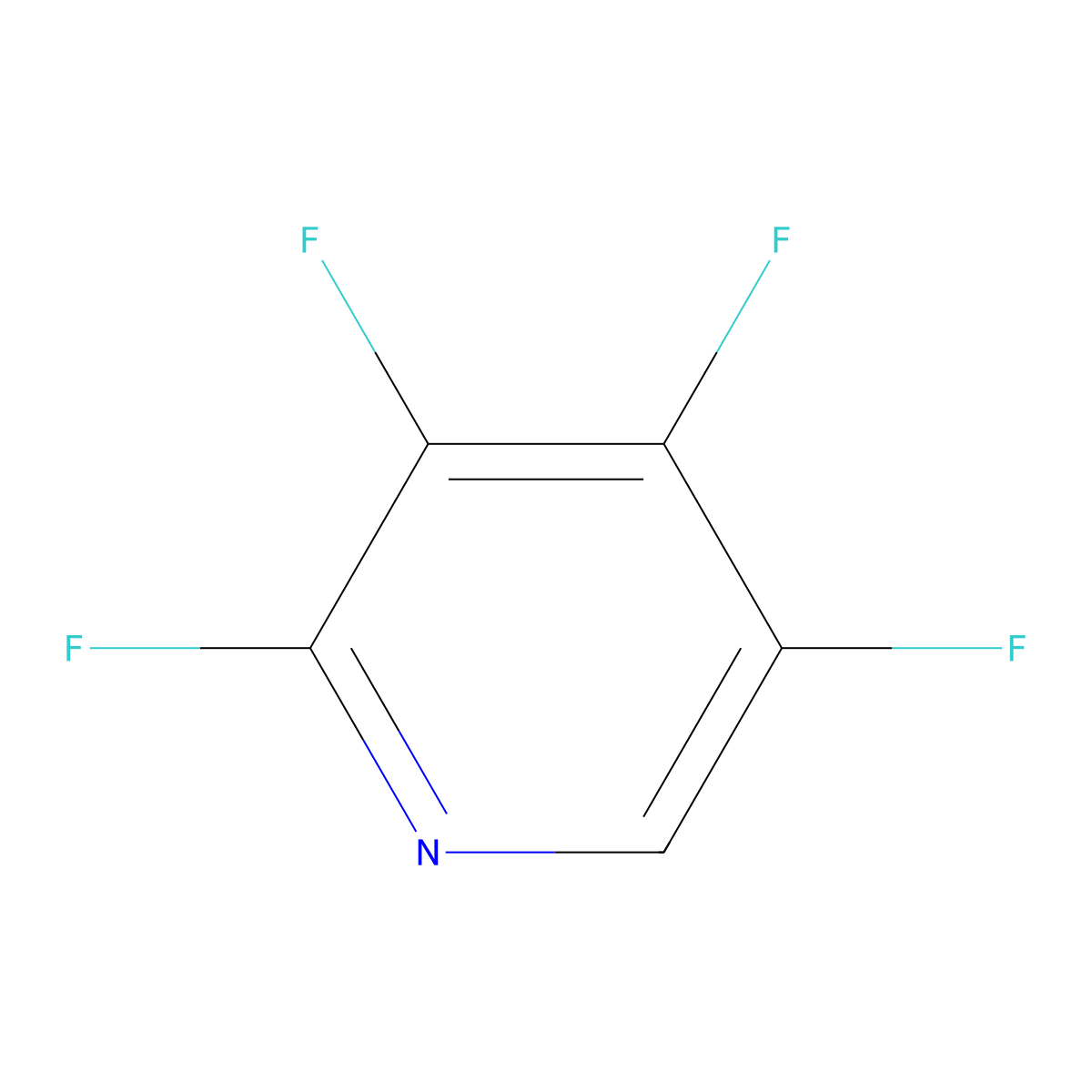 2,3,4,5-Tetrafluoropyridine molecular structure, CAS 3512-16-1