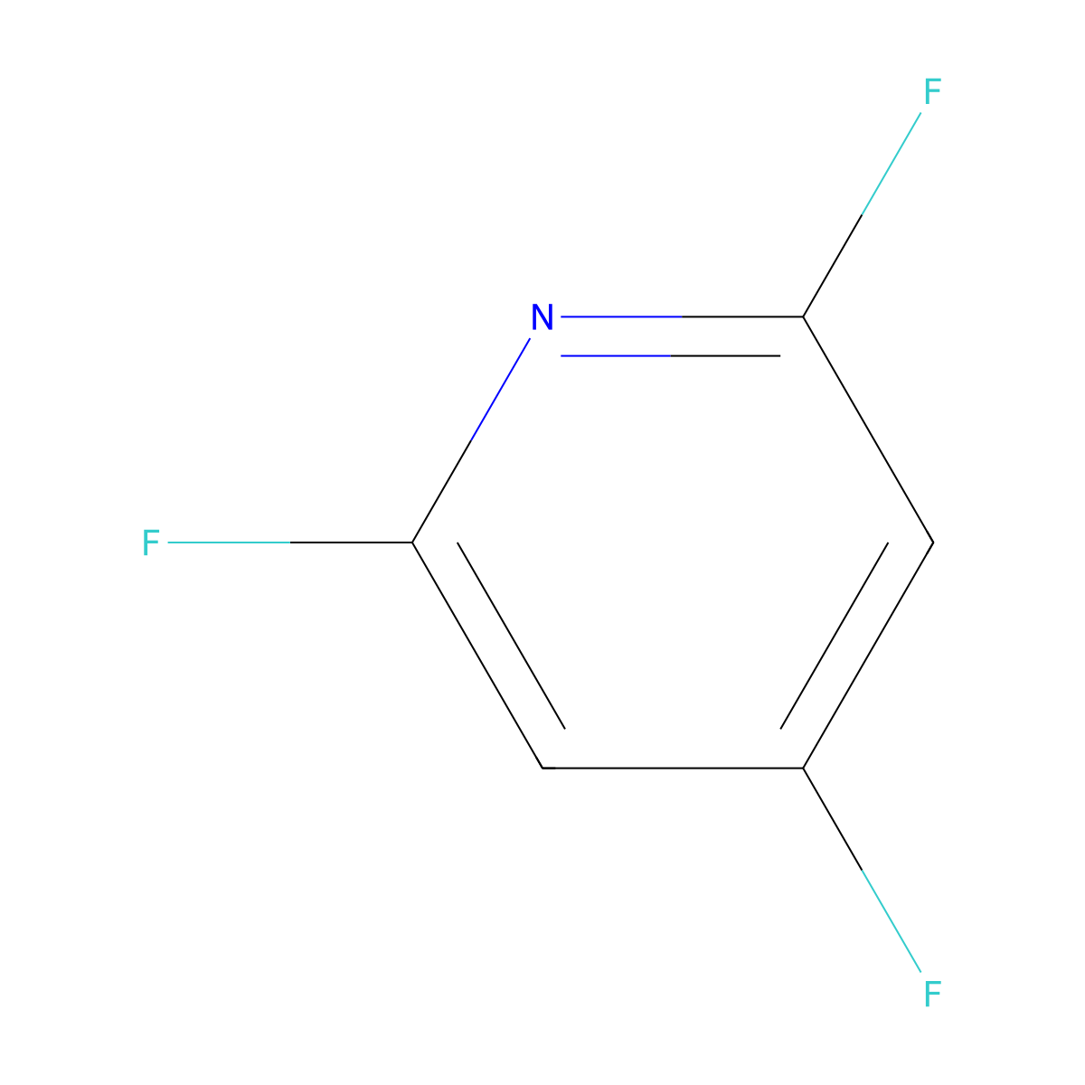 2,4,6-Trifluoropyridine molecular structure, CAS 3512-17-2