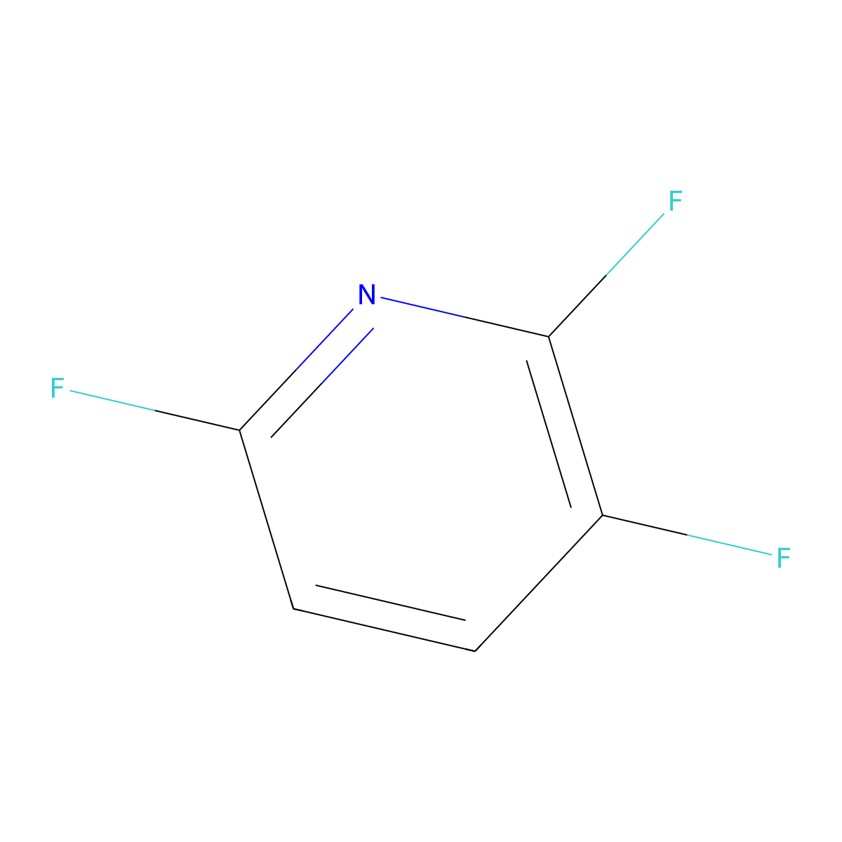 2,3,6-Trifluoropyridine molecular structure, CAS 3512-18-3