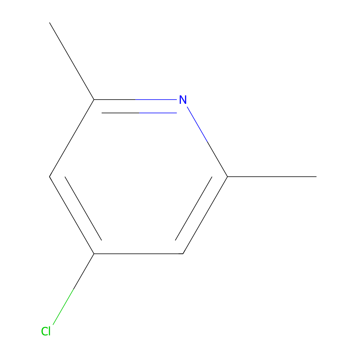 4-Chloro-2,6-dimethylpyridine molecular structure, CAS 3512-75-2