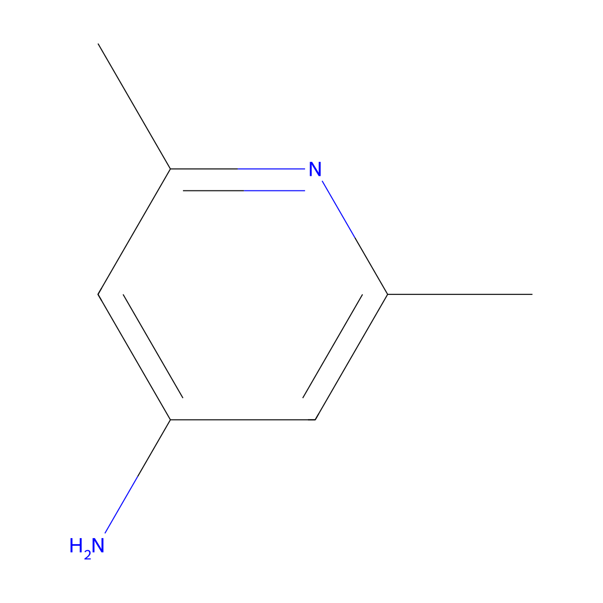 4-Amino-2,6-dimethylpyridine molecular structure, CAS 3512-80-9