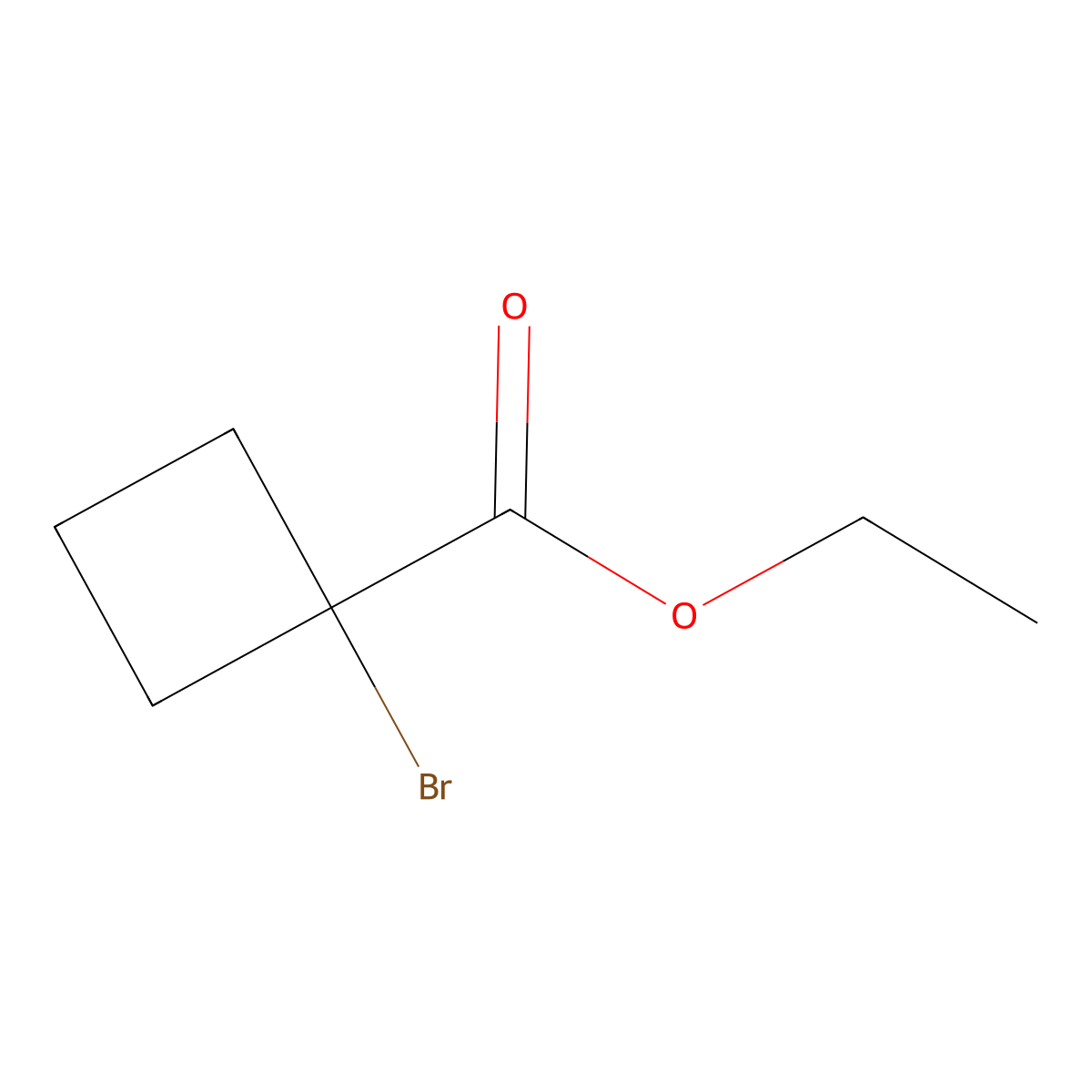 Ethyl 1-bromocyclobutanecarboxylate molecular structure, CAS 35120-18-4