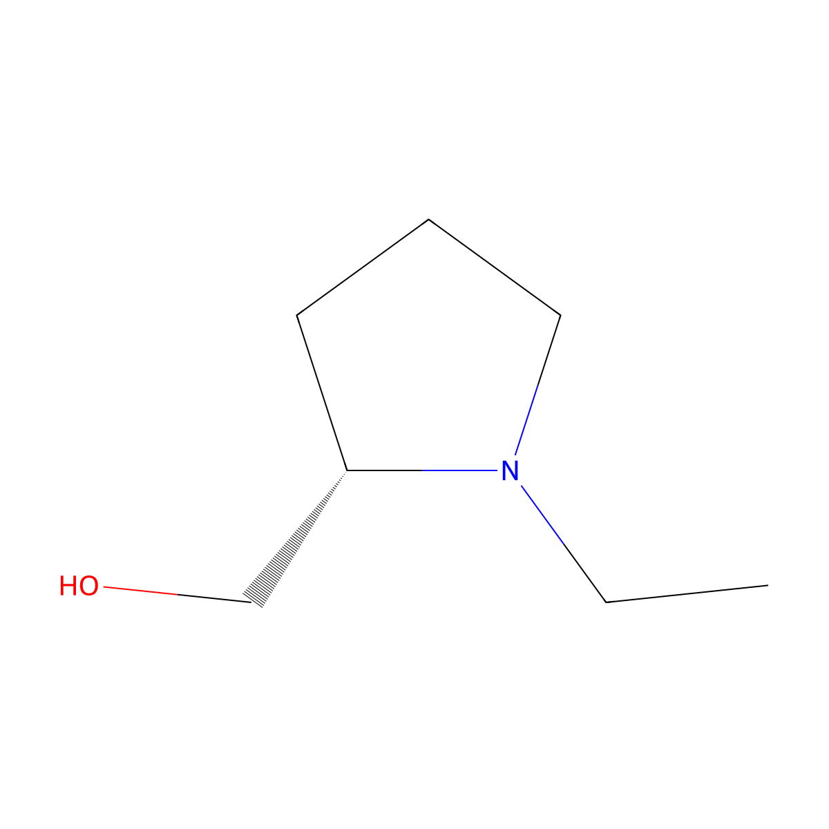 [(2S)-1-Ethyl-2-Pyrrolidinyl]Methanol molecular structure, CAS 35120-34-4