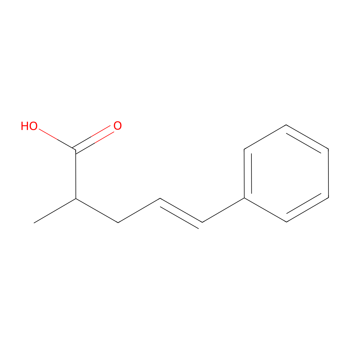 (4E)-2-methyl-5-phenylpent-4-enoic acid molecular structure, CAS 351207-68-6