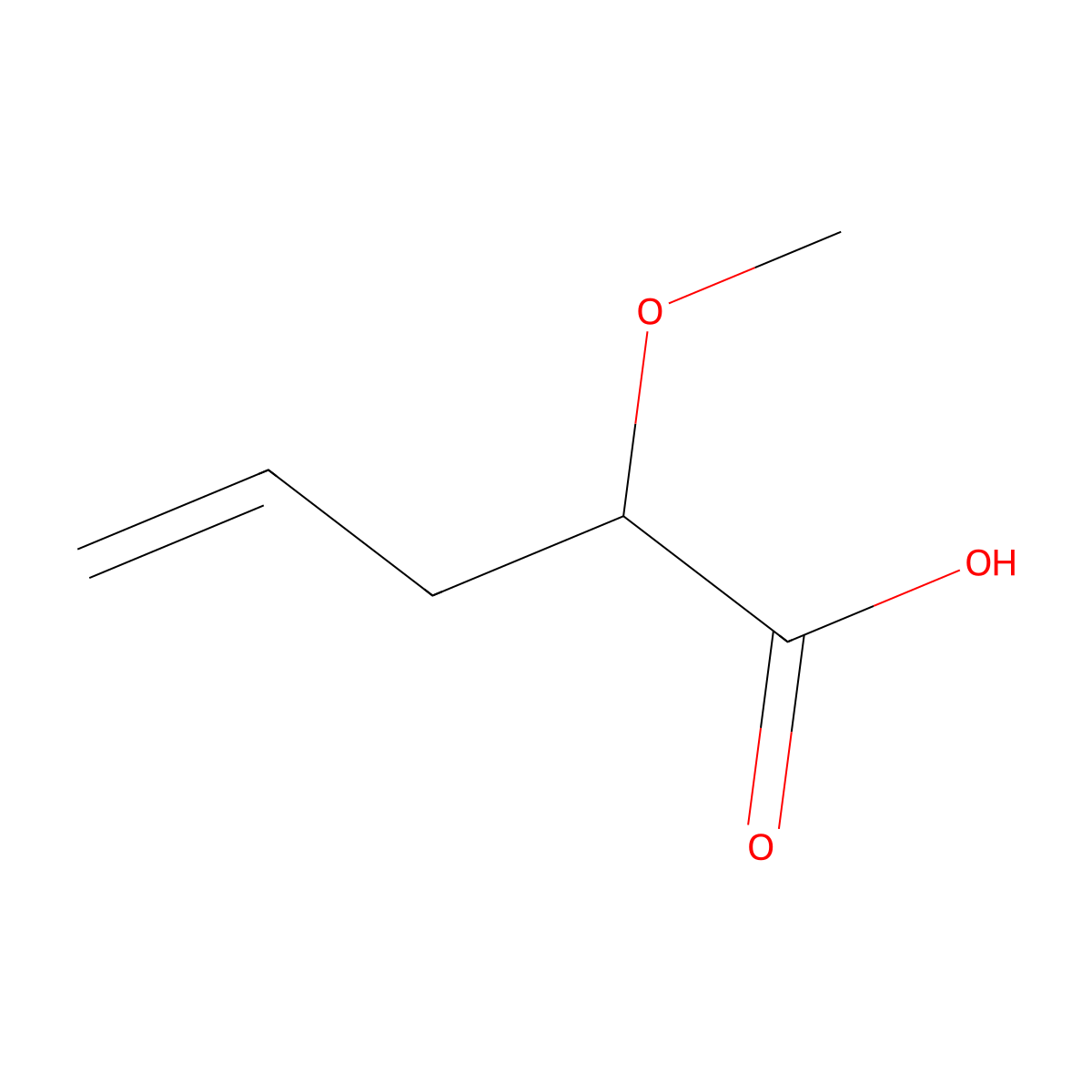 2-Methoxypent-4-enoic acid molecular structure, CAS 351207-76-6