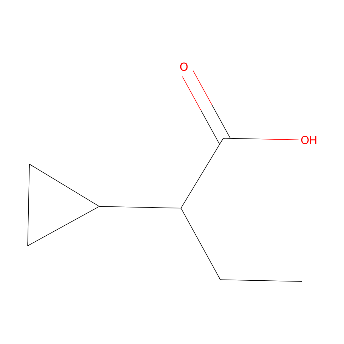 2-Cyclopropylbutanoic acid molecular structure, CAS 351208-01-0