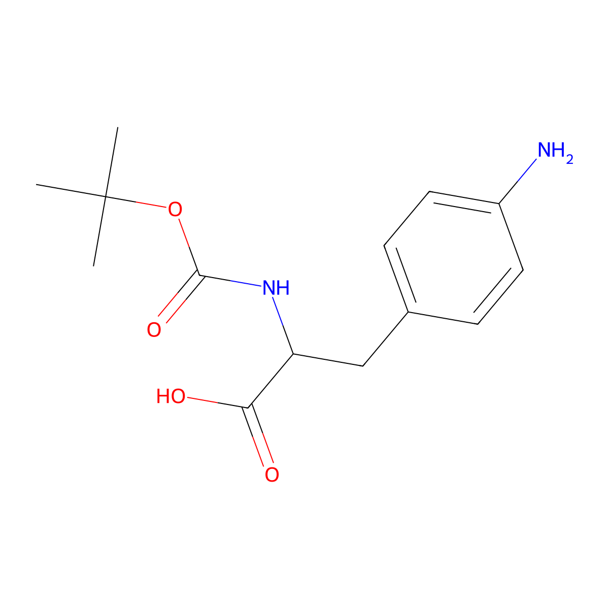 3-(4-Amino-phenyl)-2-tert-butoxycarbonylamino-propionic acid molecular structure, CAS 351208-73-6