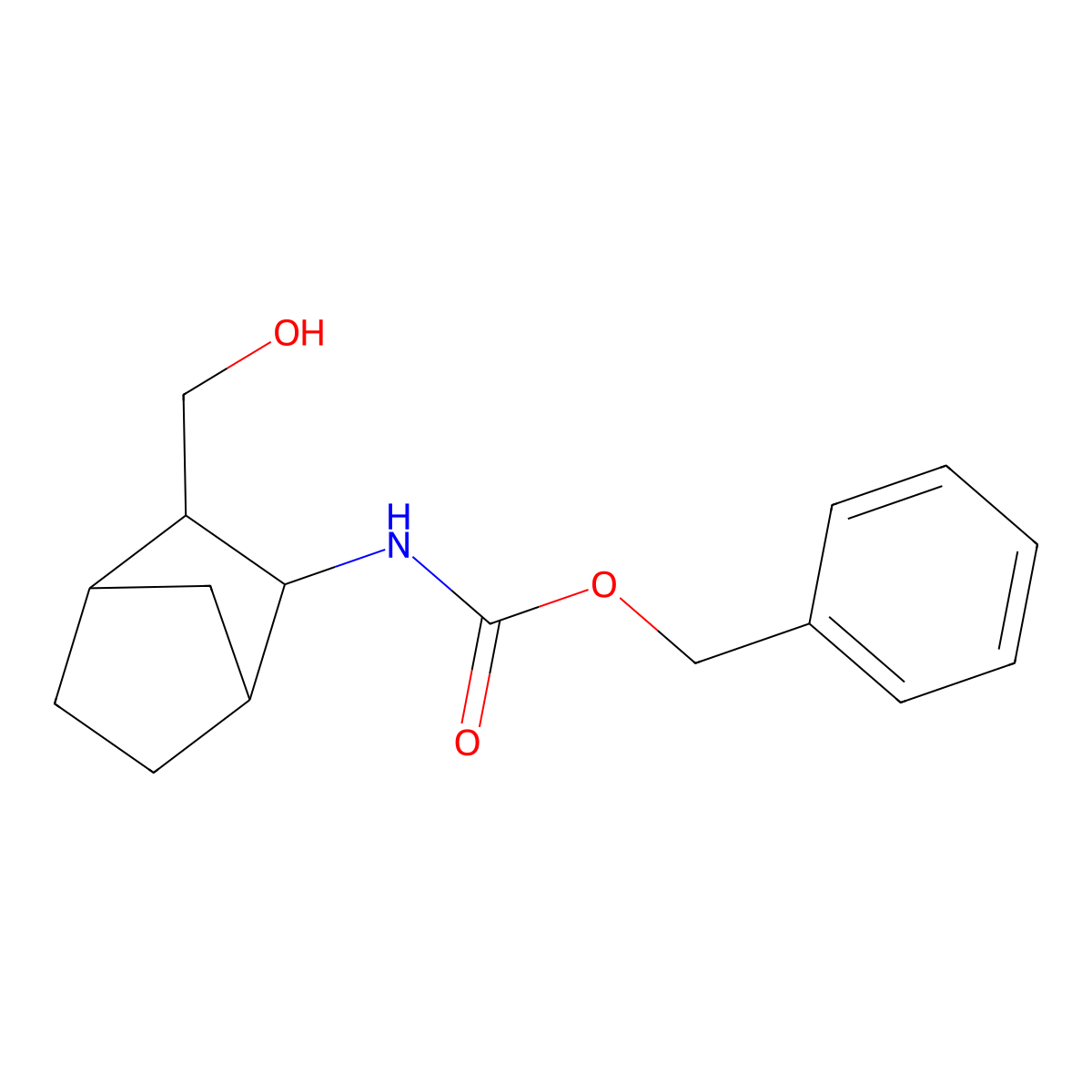 rac-benzyl N-[(1R,2S,3R,4S)-3-(hydroxymethyl)bicyclo[2.2.1]heptan-2-yl]carbamate molecular structure, CAS 351209-32-0