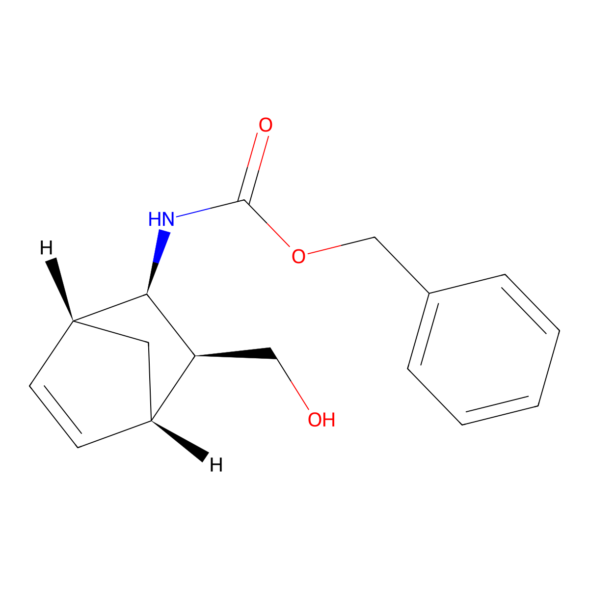 rac-benzyl N-[(1R,2R,3S,4S)-3-(hydroxymethyl)bicyclo[2.2.1]hept-5-en-2-yl]carbamate molecular structure, CAS 351209-34-2