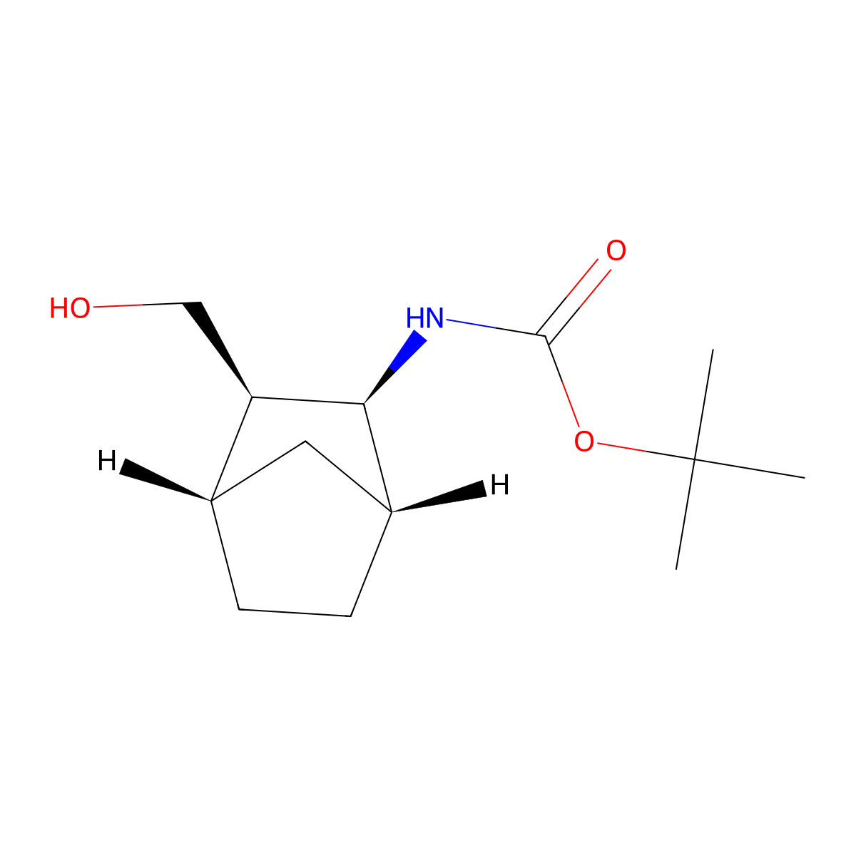 [(1S,2R,3S,4R)-3-(Boc-amino)bicyclo[2.2.1]heptan-2-yl]methanol molecular structure, CAS 351209-41-1