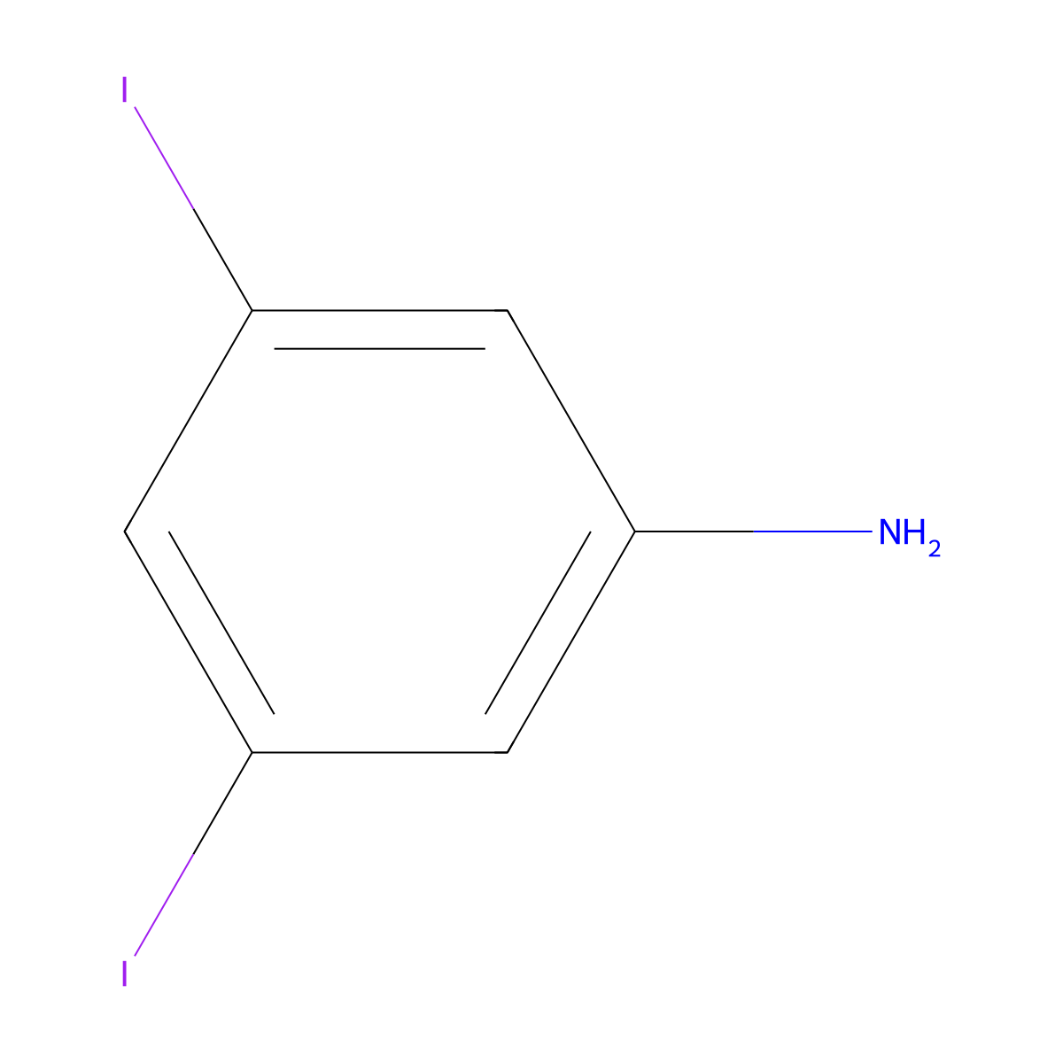 3,5-Diiodoaniline molecular structure, CAS 35122-96-4