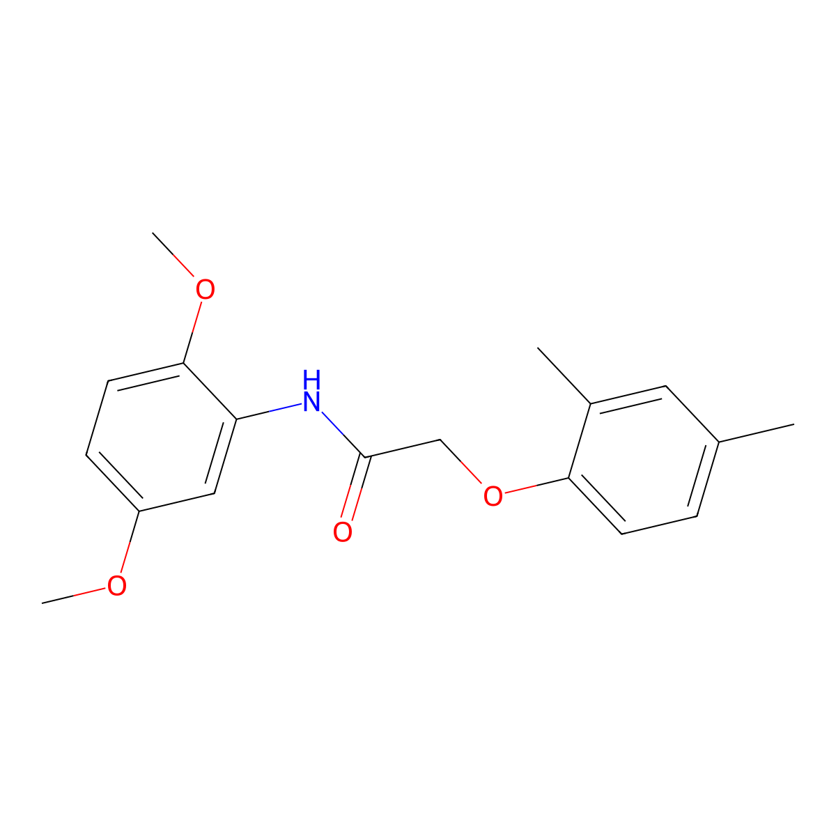 N-(2,5-dimethoxyphenyl)-2-(2,4-dimethylphenoxy)acetamide molecular structure, CAS 351223-02-4