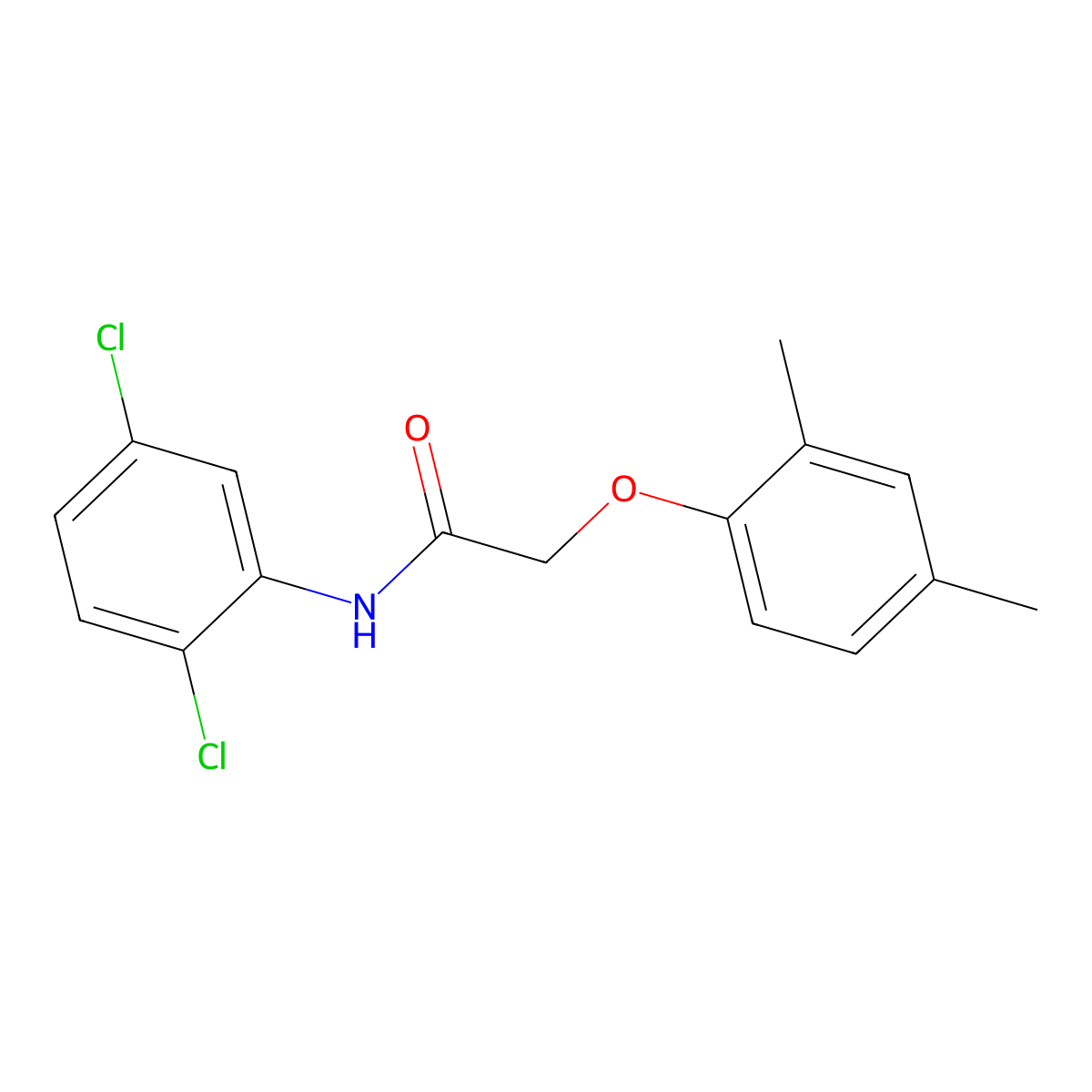 N-(2,5-dichlorophenyl)-2-(2,4-dimethylphenoxy)acetamide molecular structure, CAS 351223-04-6