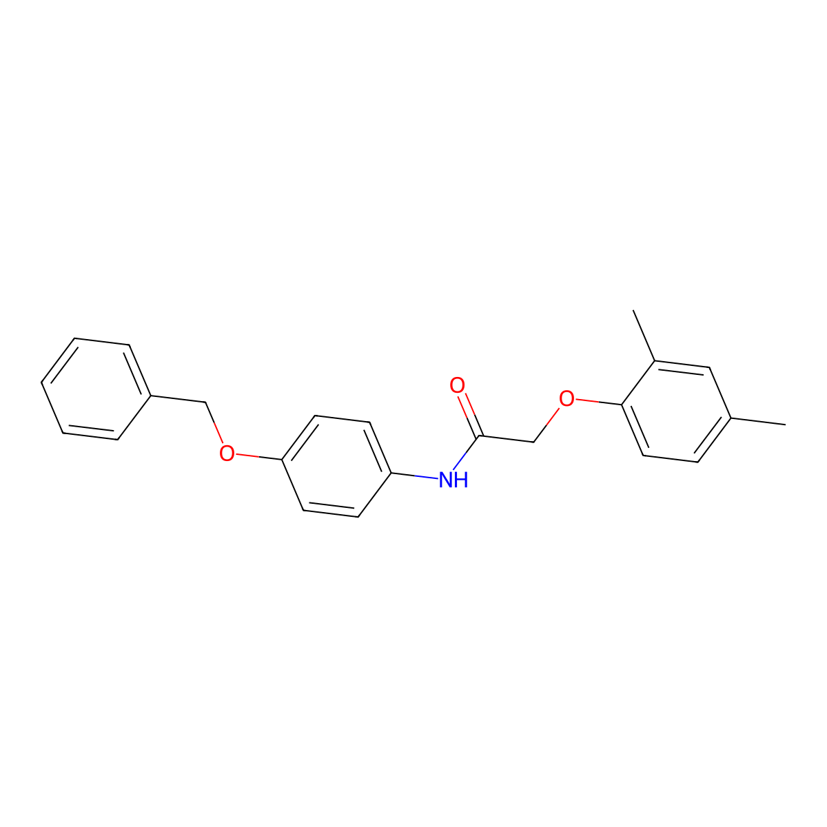N-[4-(benzyloxy)phenyl]-2-(2,4-dimethylphenoxy)acetamide molecular structure, CAS 351223-07-9