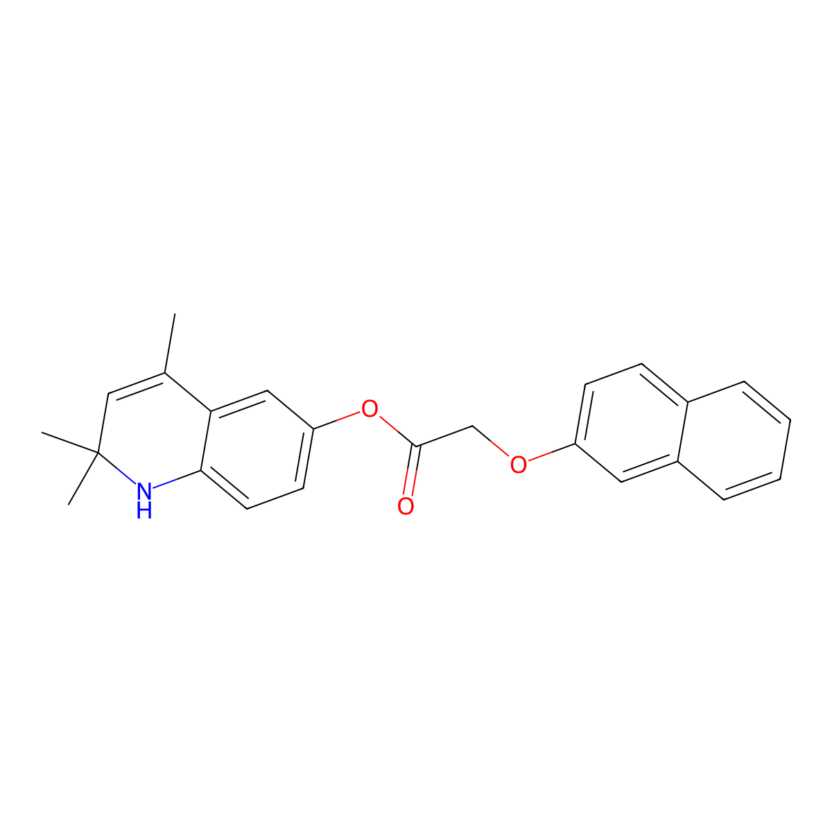 2,2,4-Trimethyl-1,2-dihydroquinolin-6-yl (naphthalen-2-yloxy)acetate molecular structure, CAS 351224-01-6