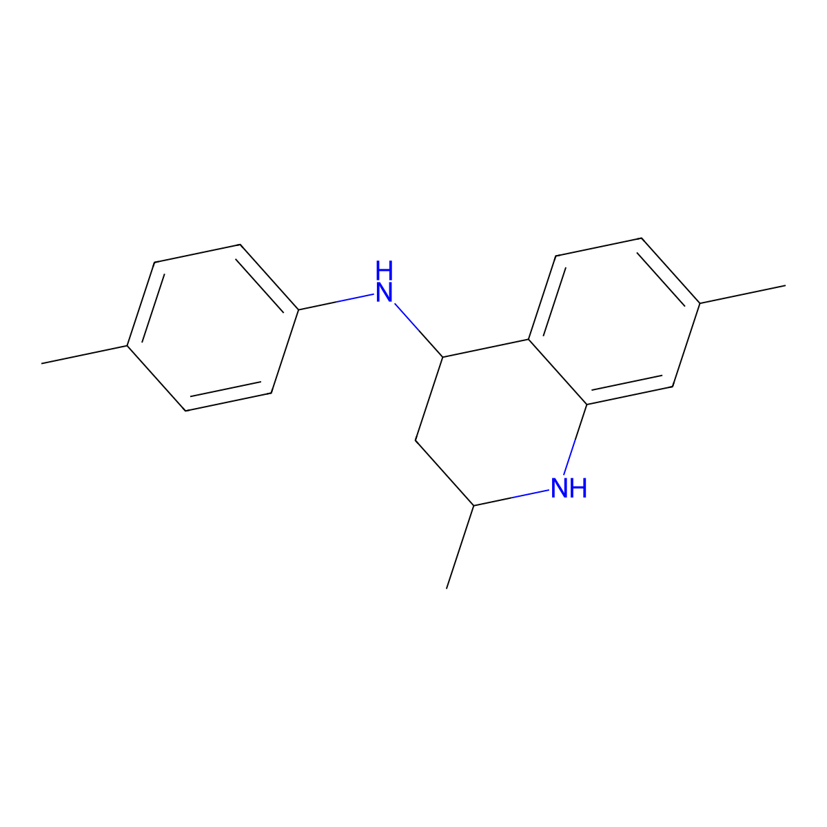 2,7-dimethyl-N-(4-methylphenyl)-1,2,3,4-tetrahydroquinolin-4-amine molecular structure, CAS 351224-98-1
