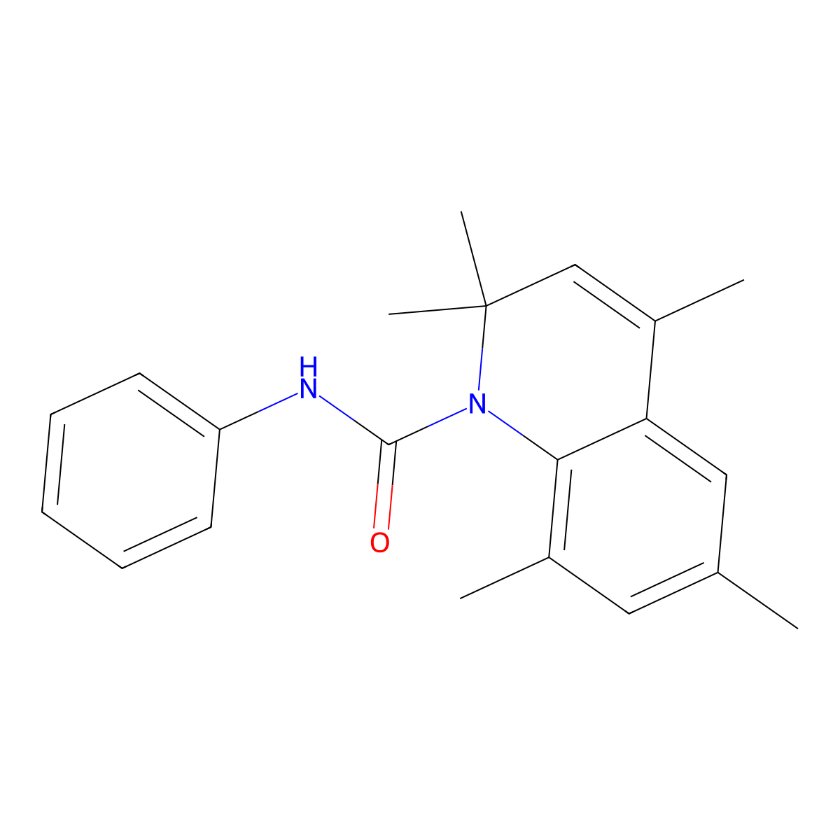 2,2,4,6,8-pentamethyl-N-phenylquinoline-1-carboxamide molecular structure, CAS 351225-16-6