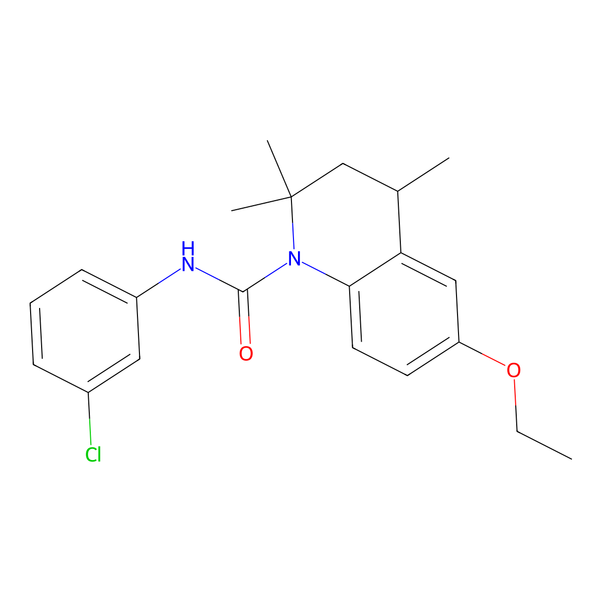 N-(3-chlorophenyl)-6-ethoxy-2,2,4-trimethyl-3,4-dihydroquinoline-1(2H)-carboxamide molecular structure, CAS 351225-22-4