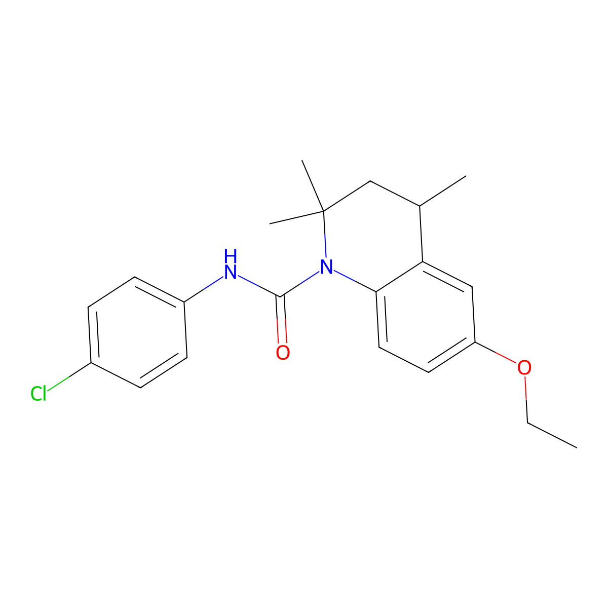 N-(4-chlorophenyl)-6-ethoxy-2,2,4-trimethyl-3,4-dihydroquinoline-1(2H)-carboxamide molecular structure, CAS 351225-24-6