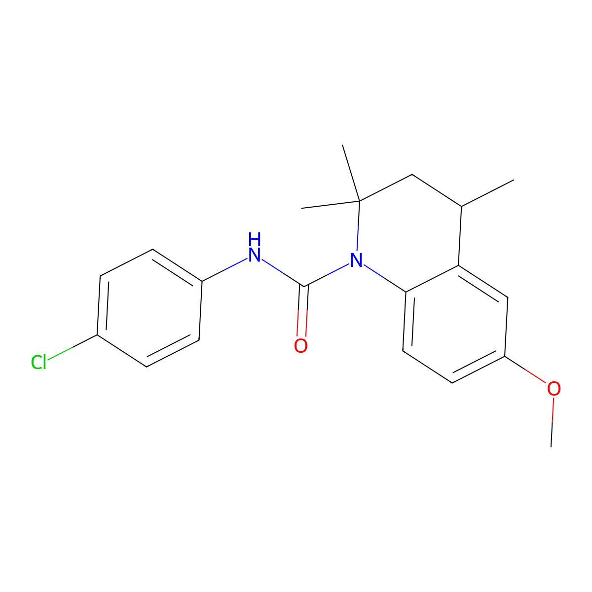 N-(4-chlorophenyl)-6-methoxy-2,2,4-trimethyl-3,4-dihydroquinoline-1(2H)-carboxamide molecular structure, CAS 351225-25-7