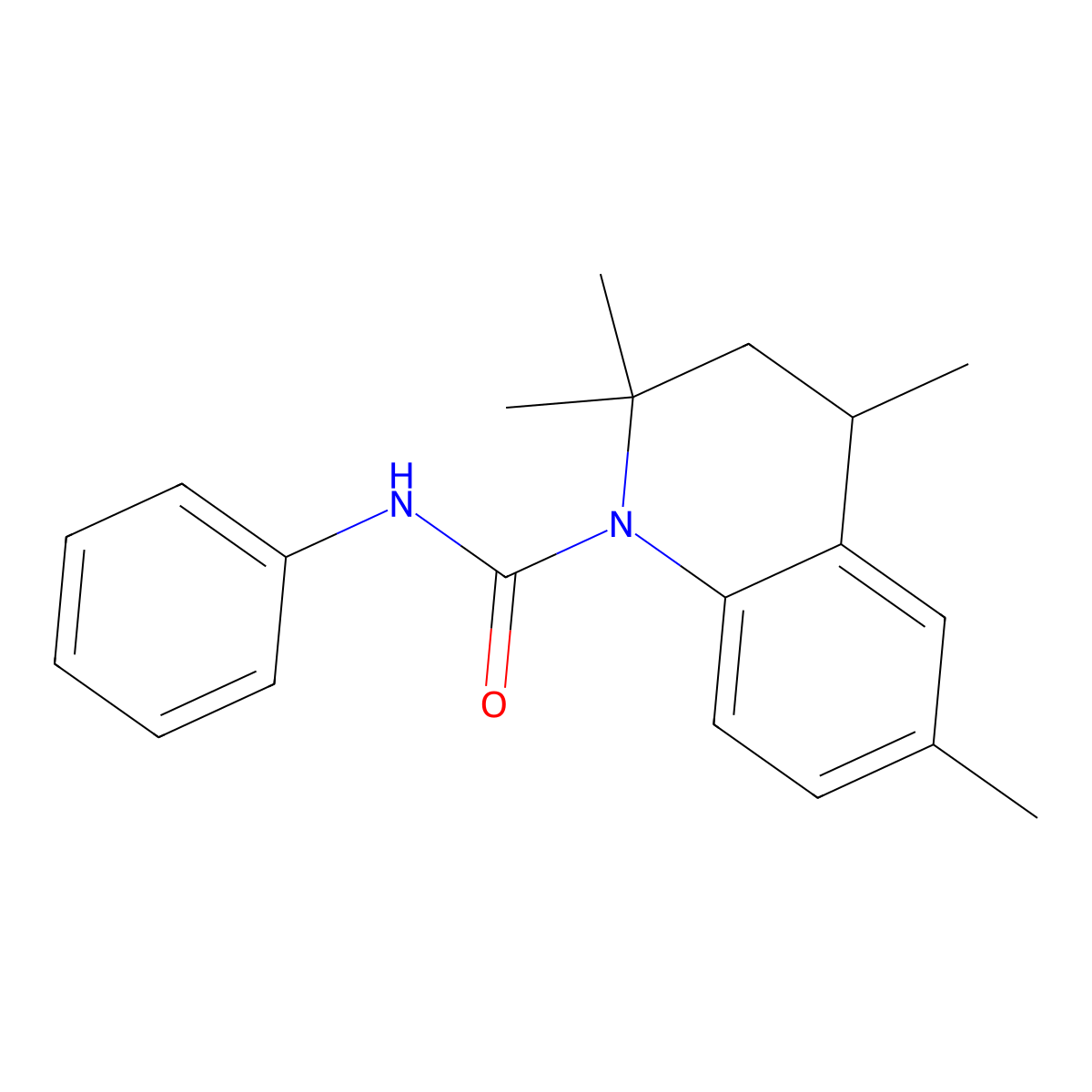 2,2,4,6-tetramethyl-N-phenyl-3,4-dihydroquinoline-1(2H)-carboxamide molecular structure, CAS 351225-27-9