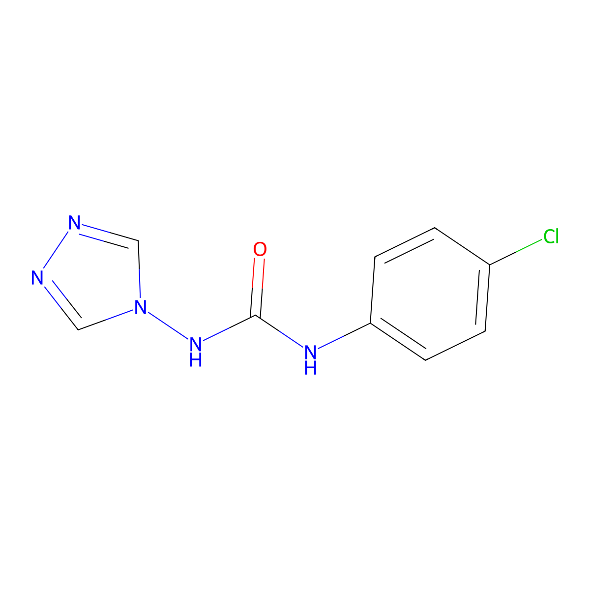 1-(4-Chlorophenyl)-3-(1,2,4-triazol-4-yl)urea molecular structure, CAS 351225-32-6