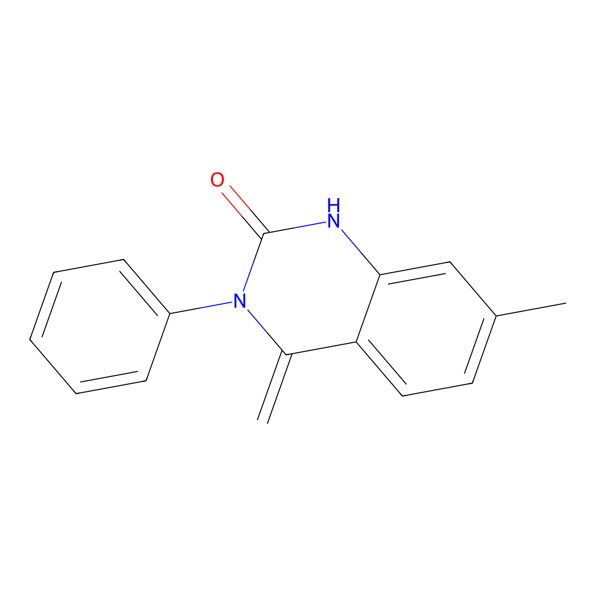 7-methyl-4-methylene-3-phenyl-3,4-dihydro-2(1H)-quinazolinone molecular structure, CAS 351225-44-0