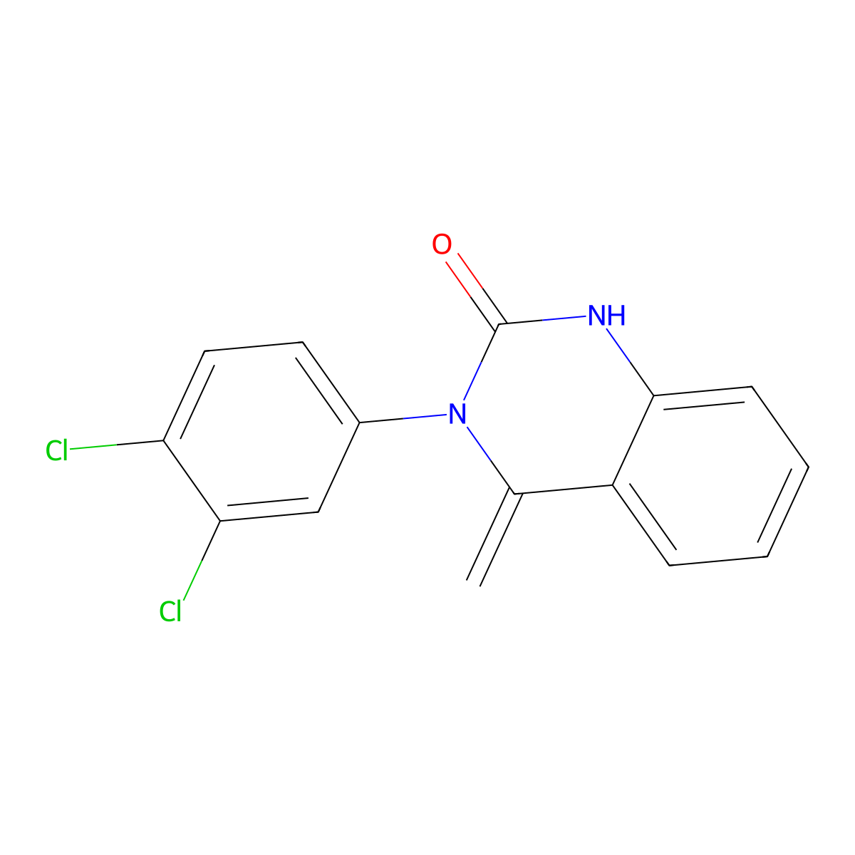 3-(3,4-dichlorophenyl)-4-methylene-3,4-dihydro-2(1H)-quinazolinone molecular structure, CAS 351225-48-4