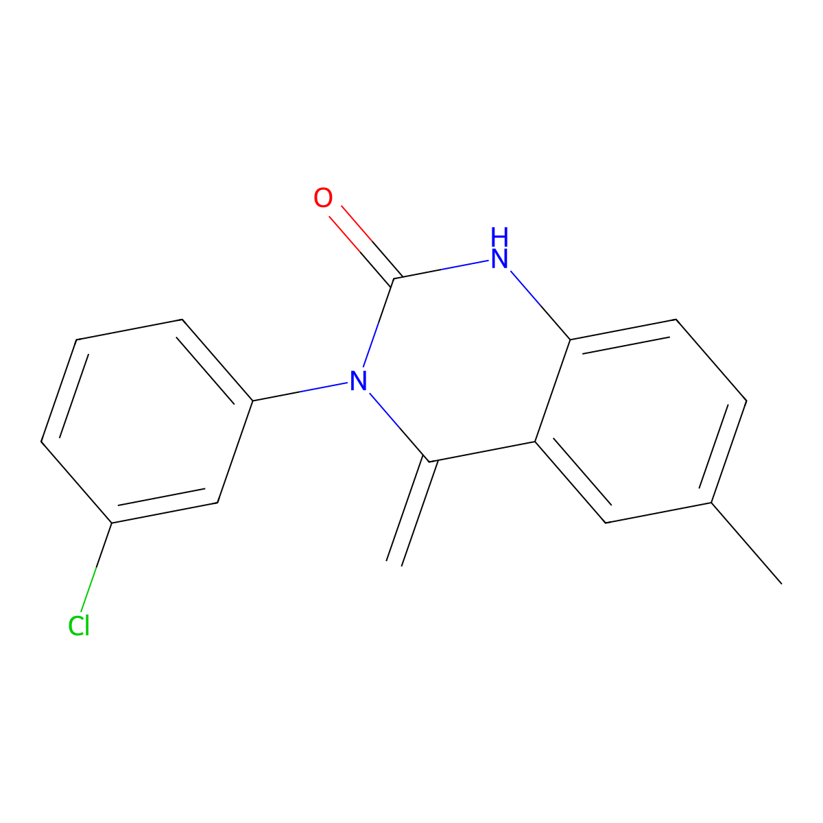 3-(3-chlorophenyl)-6-methyl-4-methylidene-1H-quinazolin-2-one molecular structure, CAS 351225-52-0
