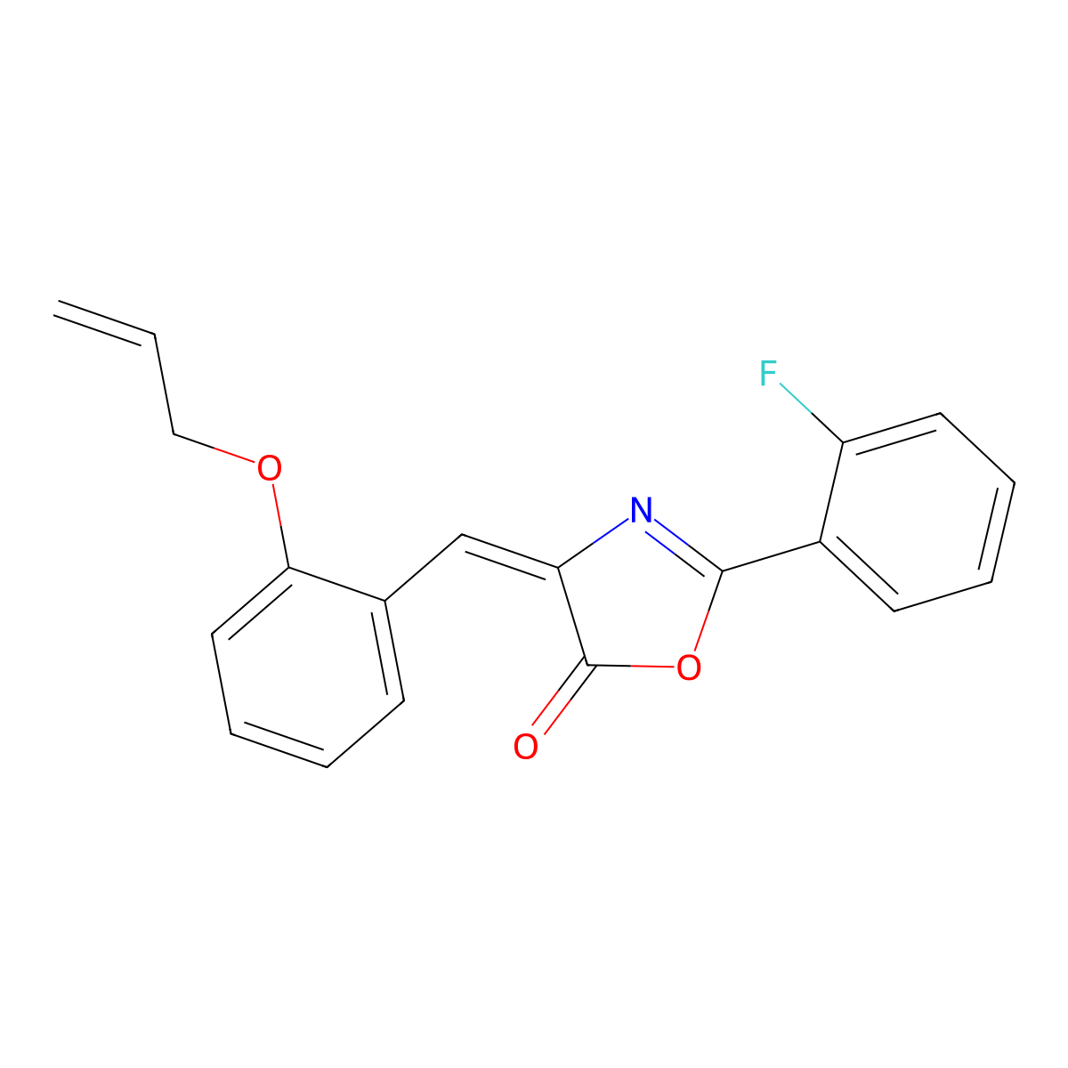 2-(2-Fluorophenyl)-4-[[2-(2-propen-1-yloxy)phenyl]methylene]-5(4H)-oxazolone molecular structure, CAS 351227-48-0