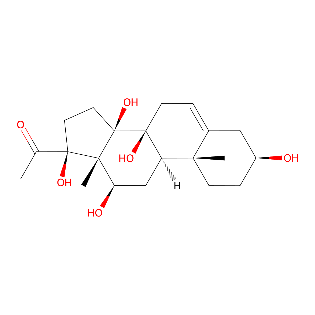 Deacylmetaplexigenin molecular structure, CAS 3513-04-0