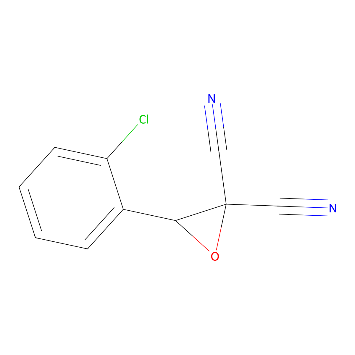 3-(2-Chlorophenyl)oxirane-2,2-dicarbonitrile molecular structure, CAS 3513-08-4