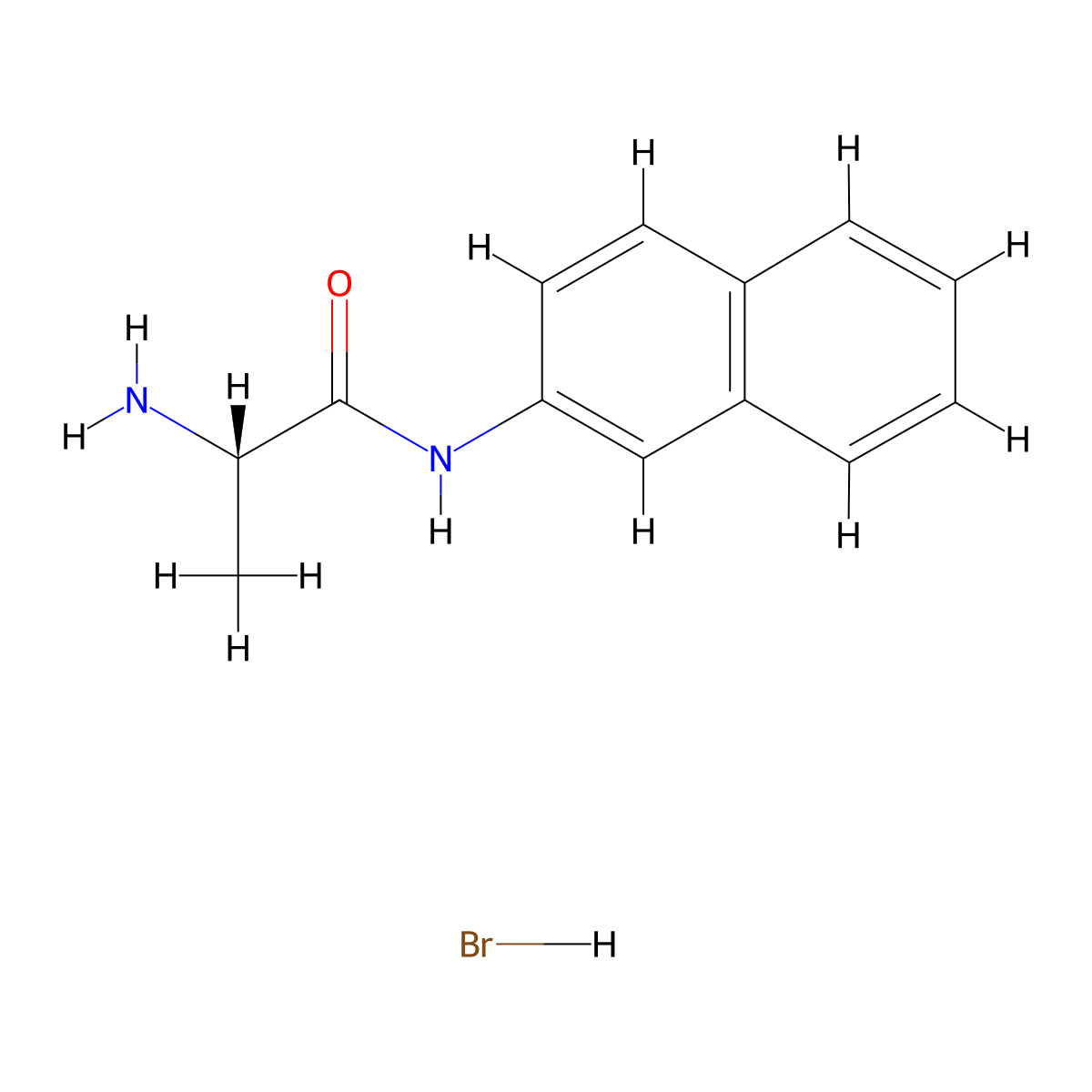 L-Alanine beta-naphthylamide hydrobromide molecular structure, CAS 3513-56-2