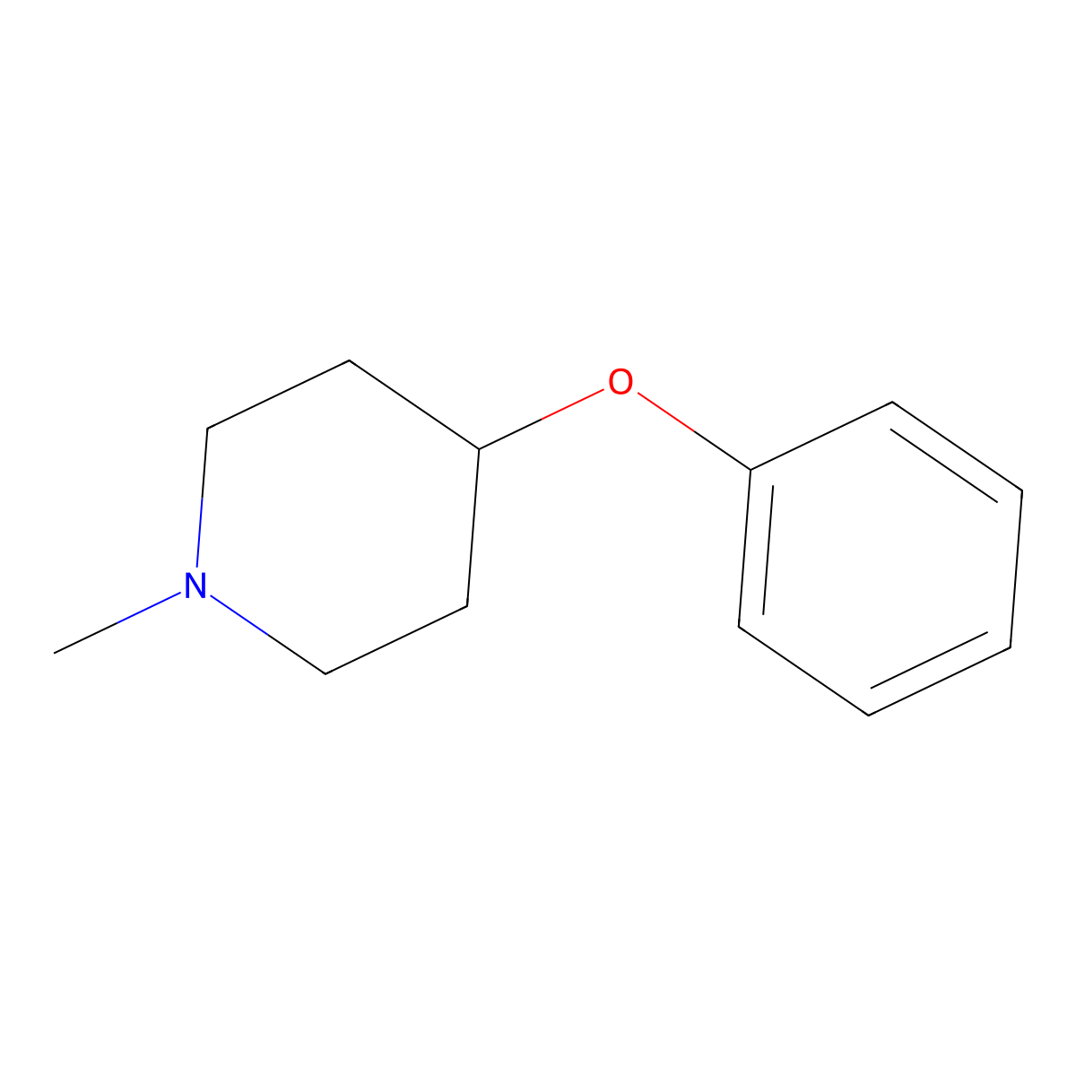 1-Methyl-4-phenoxypiperidine molecular structure, CAS 35131-36-3
