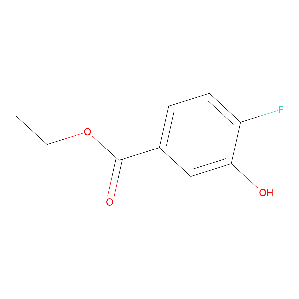 Ethyl 4-fluoro-3-hydroxybenzoate molecular structure, CAS 351317-28-7