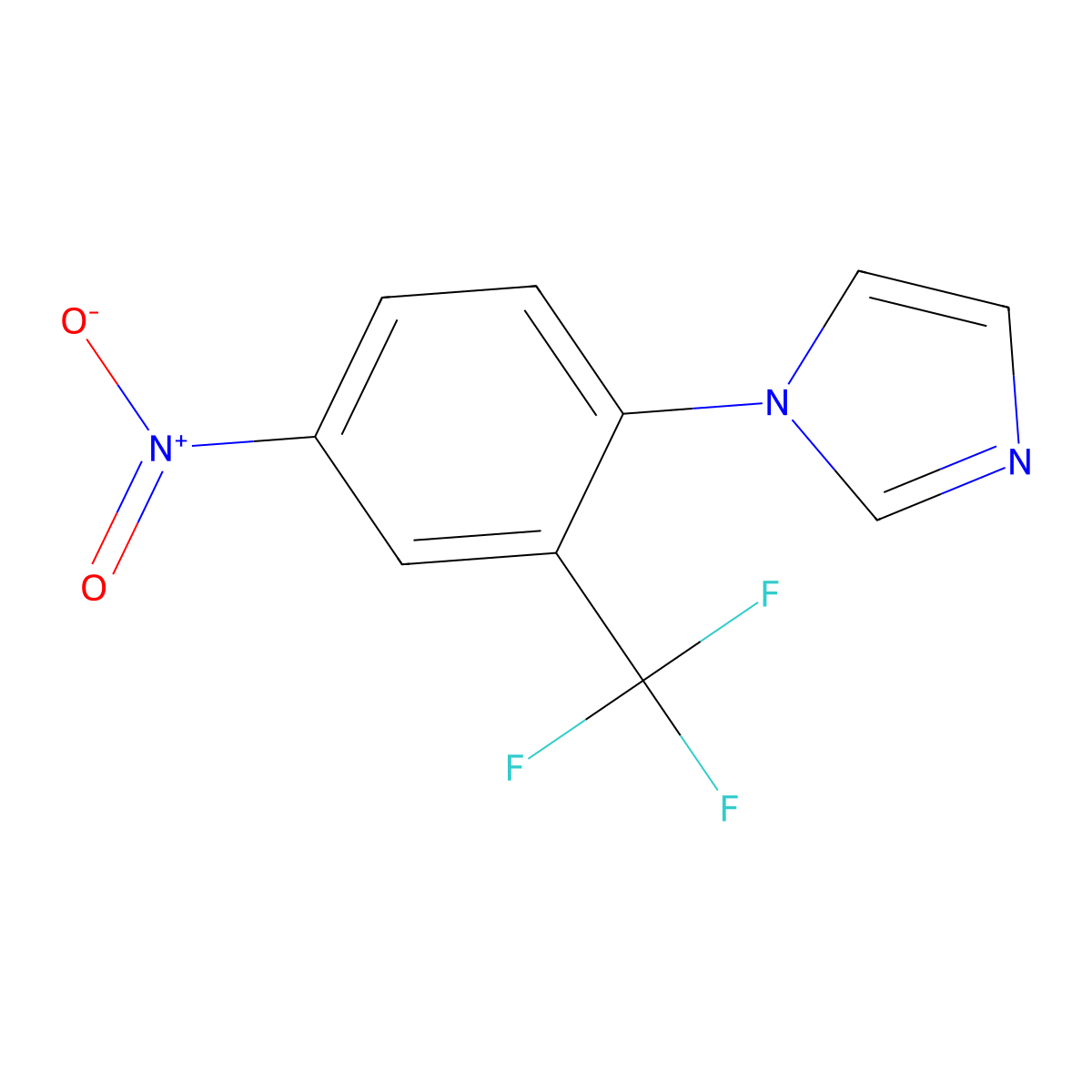 1-[4-nitro-2-(trifluoromethyl)phenyl]-1H-imidazole molecular structure, CAS 351324-52-2