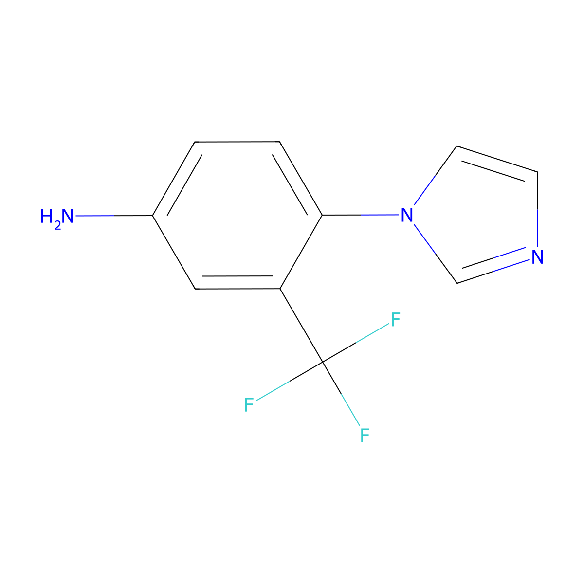 4-(1H-Imidazol-1-yl)-3-(trifluoromethyl)aniline hydrochloride molecular structure, CAS 351324-53-3