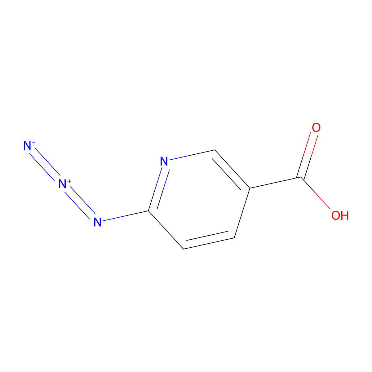 6-Azidopyridine-3-carboxylic acid molecular structure, CAS 351324-62-4