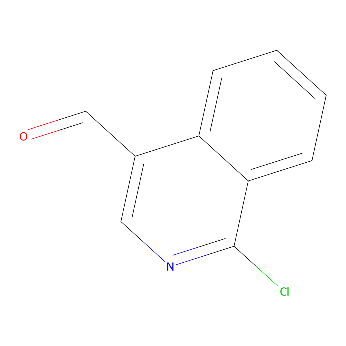 1-Chloroisoquinoline-4-carbaldehyde molecular structure, CAS 351324-72-6