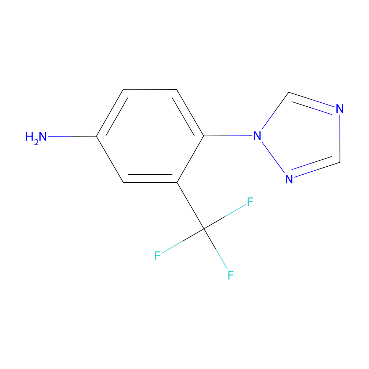 4-(1H-1,2,4-triazol-1-yl)-3-(trifluoromethyl)aniline molecular structure, CAS 351325-27-4