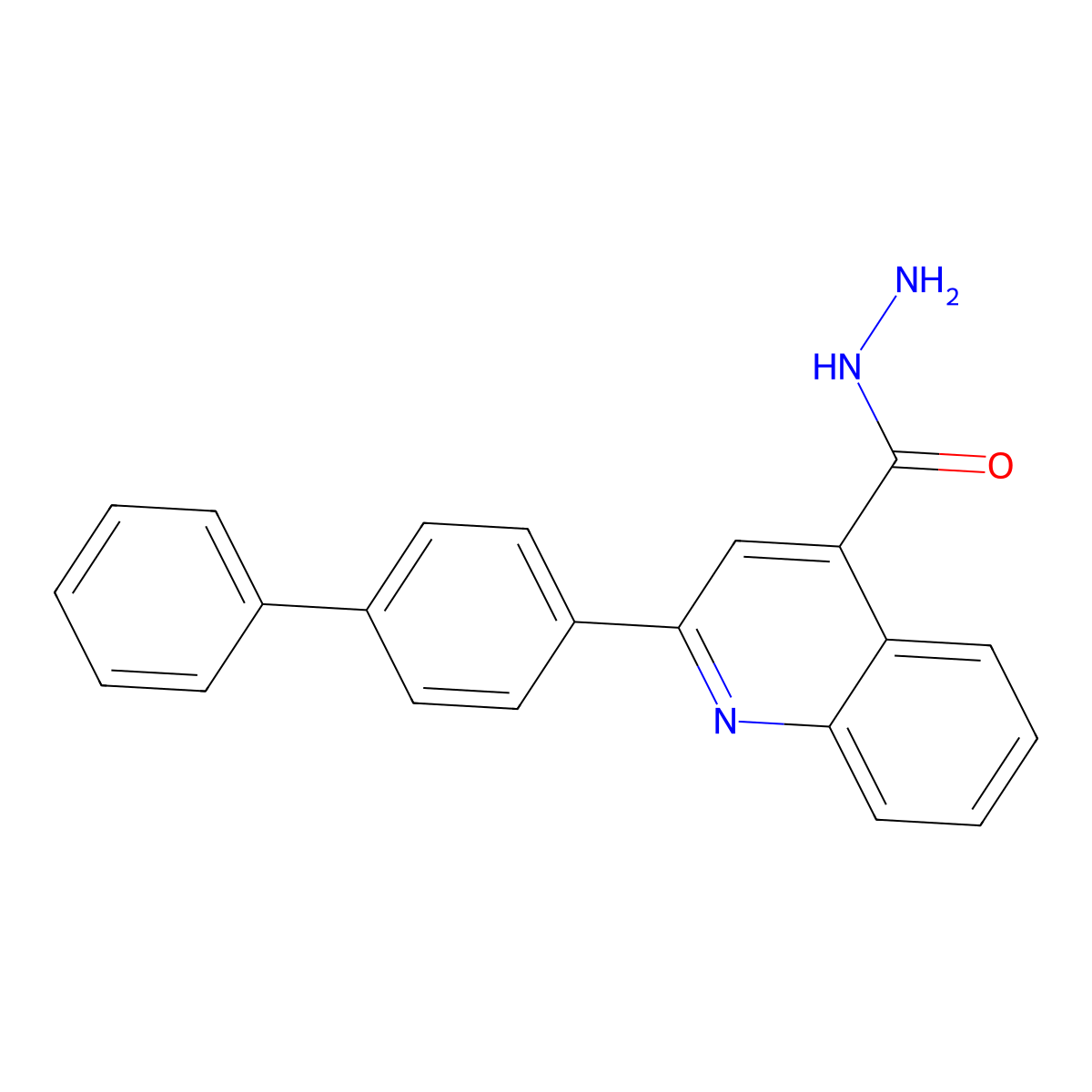 2-(4-Phenylphenyl)quinoline-4-carbohydrazide molecular structure, CAS 351327-25-8